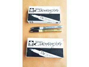 Japan Sakura 1.8mm Metallic Pen-Touch Calligrapher Gold C#51 / Silver C#53 Combo 2pk Japan Sakura 1.8mm Metallic Pen-Touch Calligrapher Gold C#51 / Silver C#53 Combo 2pk