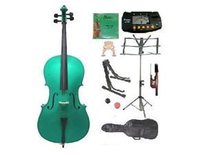 Crystalcello MC100MGR 1/2 Size Green Cello with Carrying Bag Crystalcello MC100MGR 1/2 Size Green Cello with Carrying Bag