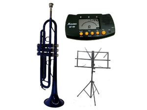 MERANO B Flat Blue Trumpet with Case,MouthPiece,Oil,Golves+Free Music Stand,Metro Tuner MERANO B Flat Blue Trumpet with Case,MouthPiece,Oil,Golves+Free Music Stand,Metro Tuner