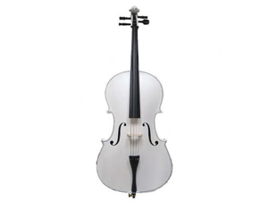 Merano MC100WT 4/4 Size White Cello with Bag and Bow Merano MC100WT 4/4 Size White Cello with Bag and Bow