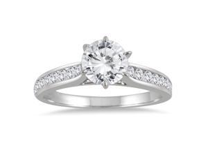 1 Carat Diamond Engagement Ring in 14K White Gold 1 Carat Diamond Engagement Ring in 14K White Gold