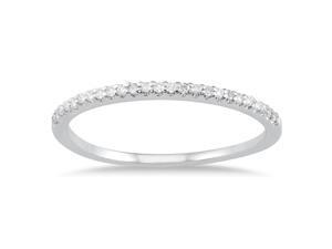 1/10 Carat Diamond Wedding Band in 10K White Gold 1/10 Carat Diamond Wedding Band in 10K White Gold