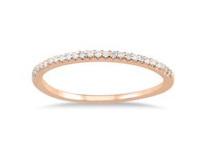 1/10 Carat Diamond Wedding Band in 10K Pink Gold 1/10 Carat Diamond Wedding Band in 10K Pink Gold