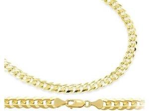 Cuban Link Curb Chain 14k Yellow Gold Solid Necklace 3.2 mm - 18 inch Cuban Link Curb Chain 14k Yellow Gold Solid Necklace 3.2 mm - 18 inch