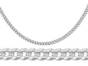 14k Solid White Gold Cuban Bracelet Curb Link 2.4 mm 7 inch 14k Solid White Gold Cuban Bracelet Curb Link 2.4 mm 7 inch