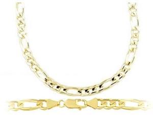 14k Yellow Gold Figaro Bracelet Solid Link 3.2mm 7 inches 14k Yellow Gold Figaro Bracelet Solid Link 3.2mm 7 inches