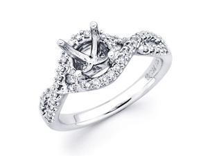 Diamond Engagement Ring with Sidestones 18k White Gold (1/3ct) Diamond Engagement Ring with Sidestones 18k White Gold (1/3ct)