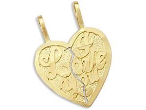 I Love You Breakable Charm 14k Yellow Gold Two Heart Pendant I Love You Breakable Charm 14k Yellow Gold Two Heart Pendant