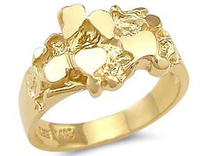 Men's Nugget Band 14k Yellow Gold Pinky Ring Men's Nugget Band 14k Yellow Gold Pinky Ring
