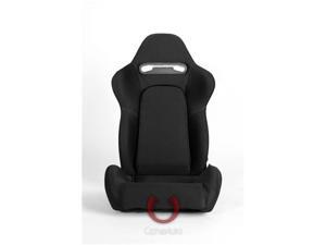 CPA1019 Black Cloth with Outer Grey Stitching Racing Seats CPA1019 Black Cloth with Outer Grey Stitching Racing Seats