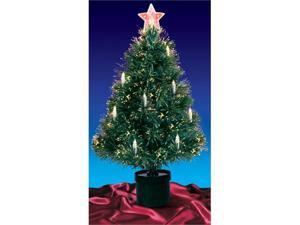4' Pre-Lit Fiber Optic Artificial Christmas Tree with Candles - Multi Lights 4' Pre-Lit Fiber Optic Artificial Christmas Tree with Candles - Multi Lights