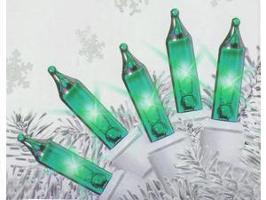 Set of 140 Spring Green Everglow Chasing Mini Christmas Lights - White Wire Set of 140 Spring Green Everglow Chasing Mini Christmas Lights - White Wire