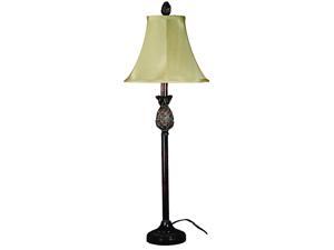 32" Pineapple of Hospitality Bronze Buffet Lamp with Golden Tan Fabric Shade 32" Pineapple of Hospitality Bronze Buffet Lamp with Golden Tan Fabric Shade