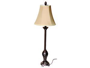30" Elegant Swirl Design Bronze Colored Buffet Lamp with Off White Fabric Shade 30" Elegant Swirl Design Bronze Colored Buffet Lamp with Off White Fabric Shade