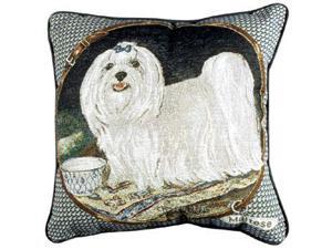 Maltese Dog Animal Decorative Accent Throw Pillow 17" x 17" Maltese Dog Animal Decorative Accent Throw Pillow 17" x 17"