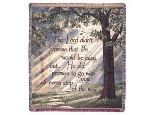 "Every Step of the Way" Inspirational Tapestry Throw Blanket 50" x 60" "Every Step of the Way" Inspirational Tapestry Throw Blanket 50" x 60"