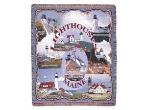 "Lighthouses of Maine" Tapestry Throw Blanket 50" x 60" "Lighthouses of Maine" Tapestry Throw Blanket 50" x 60"