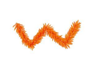 9' x 14" Pre-Lit Orange Artificial Halloween or Christmas Garland -Orange Lights 9' x 14" Pre-Lit Orange Artificial Halloween or Christmas Garland -Orange Lights