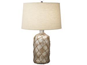 Pack of 2 Tall Rustic-Style Mercury Glass and Woven Jute Lamps 27.5" Pack of 2 Tall Rustic-Style Mercury Glass and Woven Jute Lamps 27.5"