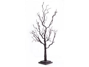 35" Pre-Lit Black Glitter Swirly Artificial Halloween Tree - Orange LED Lights 35" Pre-Lit Black Glitter Swirly Artificial Halloween Tree - Orange LED Lights