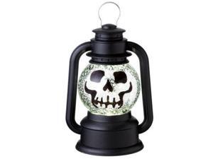 9.5" Black Speckled Skeleton Lighted Glitterdome Lantern Table Top Halloween Decoration 9.5" Black Speckled Skeleton Lighted Glitterdome Lantern Table Top Halloween Decoration