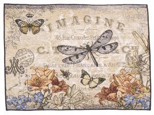 Pack of 4 French Vintage Style Dragonfly Decorative Tapestry Placemats 12” x 18" Pack of 4 French Vintage Style Dragonfly Decorative Tapestry Placemats 12” x 18"