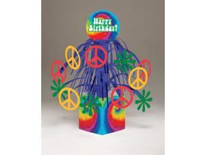Pack of 6 Multi-Colored Tie Dye Fun "Happy Birthday!" Mini Cascade Centerpieces 13.5" Pack of 6 Multi-Colored Tie Dye Fun "Happy Birthday!" Mini Cascade Centerpieces 13.5"
