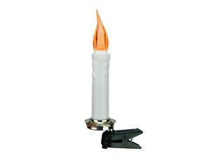 Set of 10 LED Flicker Flame C5 Type Candle Clip-On Christmas Lights - Green Wire Set of 10 LED Flicker Flame C5 Type Candle Clip-On Christmas Lights - Green Wire