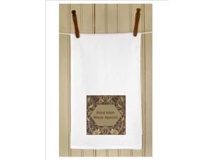Set of 3 Humorous “Real Men Wear Aprons” White Flour Sack Kitchen Hand Towels 29" Set of 3 Humorous “Real Men Wear Aprons” White Flour Sack Kitchen Hand Towels 29"