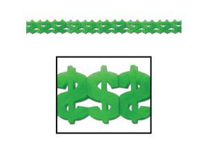 Pack of 12 Green Dollar Sign “$” Casino Royale Tissue Paper Party Garlands 144" Pack of 12 Green Dollar Sign “$” Casino Royale Tissue Paper Party Garlands 144"
