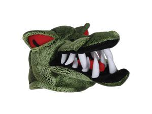 Club Pack of 6 Green With Big White Teeth Plush Crocodile Hat Costume Accessories Club Pack of 6 Green With Big White Teeth Plush Crocodile Hat Costume Accessories
