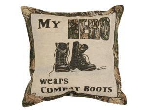 Set of 2 “My Hero” Combat Boots Military Square Decorative Tapestry Throw Pillows 17” Set of 2 “My Hero” Combat Boots Military Square Decorative Tapestry Throw Pillows 17”