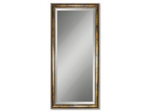 79" Gold Leaf with Staining and Gray Glaze Wood Framed Rectangular Wall Mirror 79" Gold Leaf with Staining and Gray Glaze Wood Framed Rectangular Wall Mirror