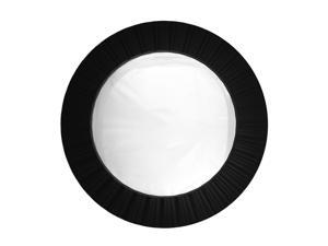 20" Simply Elegant Black Fluted Frame Decorative Round Wall Mirror 20" Simply Elegant Black Fluted Frame Decorative Round Wall Mirror