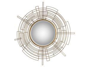 50” Intergalactic Modern Round Wall Mirror with Golden Forged Iron Rod Frame 50” Intergalactic Modern Round Wall Mirror with Golden Forged Iron Rod Frame