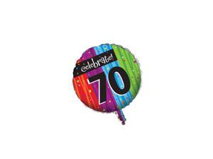 Club Pack of 12 Milestone Celebrations Metallic "Celebrate! 70" Foil Party Balloons Club Pack of 12 Milestone Celebrations Metallic "Celebrate! 70" Foil Party Balloons