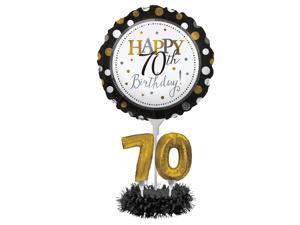 Set of 4 "Happy 70th Birthday!" Foil Party Balloon Centerpiece Kits 30" Set of 4 "Happy 70th Birthday!" Foil Party Balloon Centerpiece Kits 30"