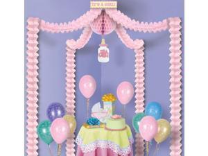 Pack of 6 Pink "It's A Girl!" Baby Shower Canopy Decorating Party Kit 20' x 20' Pack of 6 Pink "It's A Girl!" Baby Shower Canopy Decorating Party Kit 20' x 20'
