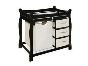 Badger Basket Sleigh Style Changing Table w/ Hamper/Baskets Badger Basket Sleigh Style Changing Table w/ Hamper/Baskets
