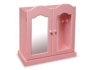 Pink Mirrored Doll Armoire Pink Mirrored Doll Armoire