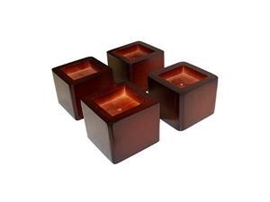 Mahogany WOOD Bed RISERS lift Table furniture lifts STORAGE Mahogany WOOD Bed RISERS lift Table furniture lifts STORAGE