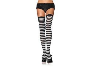 Nylon Thigh High Stockings with Stripe Nylon Thigh High Stockings with Stripe