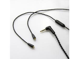 MMCX REPLACEMENT HEADSET CABLE WITH IN-LINE REMOTE AND MICROPHONE FOR PINNACLE P1 IN-EAR HEADPHONES (BLACK) MMCX REPLACEMENT HEADSET CABLE WITH IN-LINE REMOTE AND MICROPHONE FOR PINNACLE P1 IN-EAR HEADPHONES (BLACK)