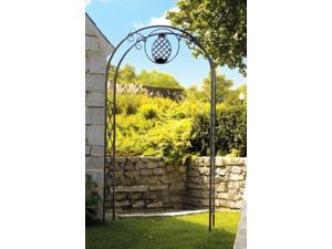 Wrought Iron Arbor w Pineapple Accent Wrought Iron Arbor w Pineapple Accent