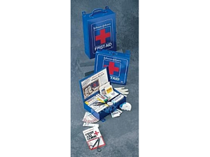 Johnson & Johnson Standard First Aid Kit For 50 People - 10 1/2" x 10 1/2" x 2 3/8"(Blue) Johnson & Johnson Standard First Aid Kit For 50 People - 10 1/2" x 10 1/2" x 2 3/8"(Blue)