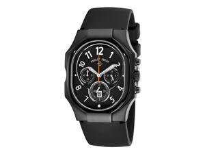 Philip Stein Classic Chrono Mens Black Rubber Strap Watch 23B-NBO-RB Philip Stein Classic Chrono Mens Black Rubber Strap Watch 23B-NBO-RB
