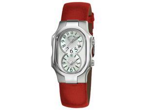 Philip Stein Signature Ladies Red Leather Strap Dual Time Watch 1-NFMOP-CPR Philip Stein Signature Ladies Red Leather Strap Dual Time Watch 1-NFMOP-CPR