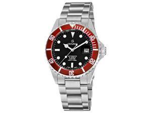 Grovana Mens Diver Black Dial Red Bezel Automatic Watch Grovana Mens Diver Black Dial Red Bezel Automatic Watch