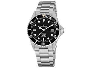 Grovana Mens Diver Black Dial Stainless Steel Watch Grovana Mens Diver Black Dial Stainless Steel Watch