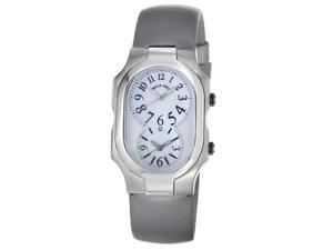 Philip Stein Womens Signature Platinum Silk Strap Dual Time Watch 2-NFMOP-IPL Philip Stein Womens Signature Platinum Silk Strap Dual Time Watch 2-NFMOP-IPL